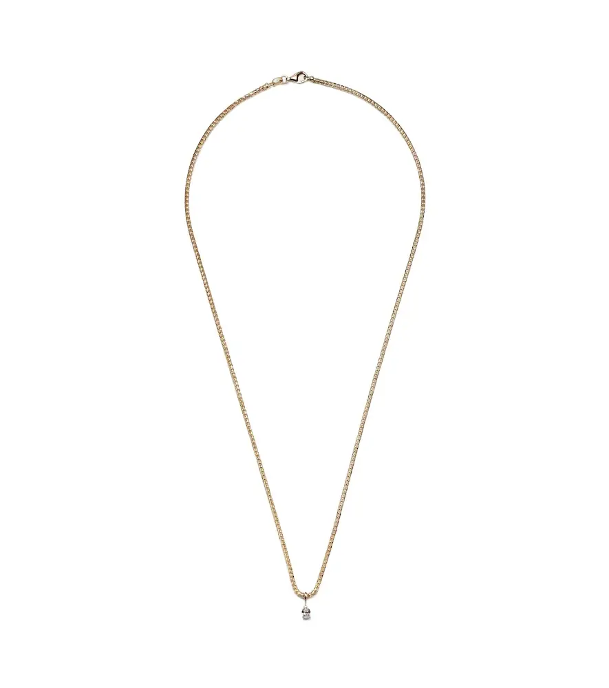 Anita Ko Franco 18kt gold chain necklace with diamond