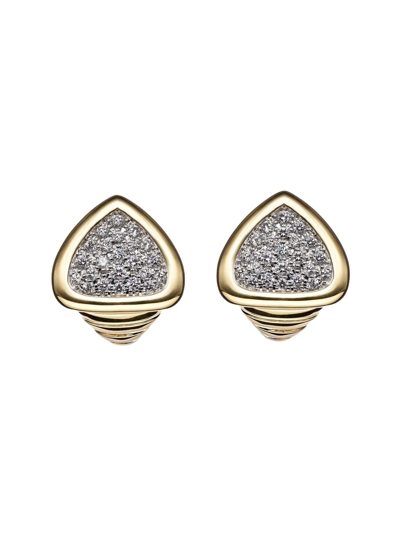 Trisola 18kt gold earrings with diamonds Trisola 18kt gold earrings with diamonds