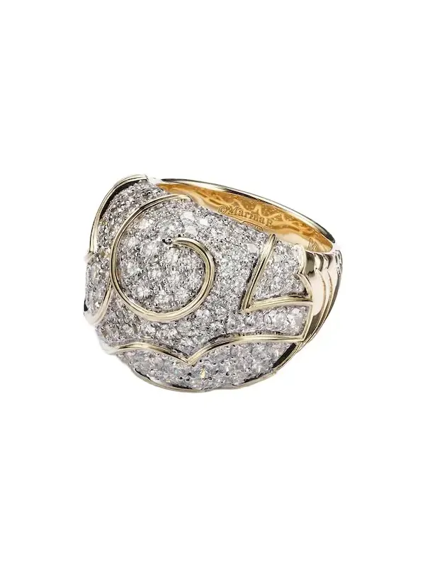 Onda Bombe 18kt gold ring with diamonds Onda Bombe 18kt gold ring with diamonds