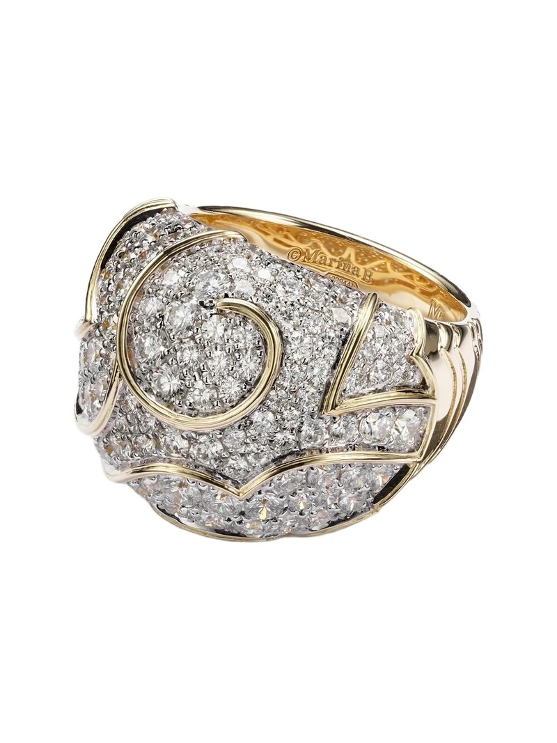 Onda Bombe 18kt gold ring with diamonds Onda Bombe 18kt gold ring with diamonds