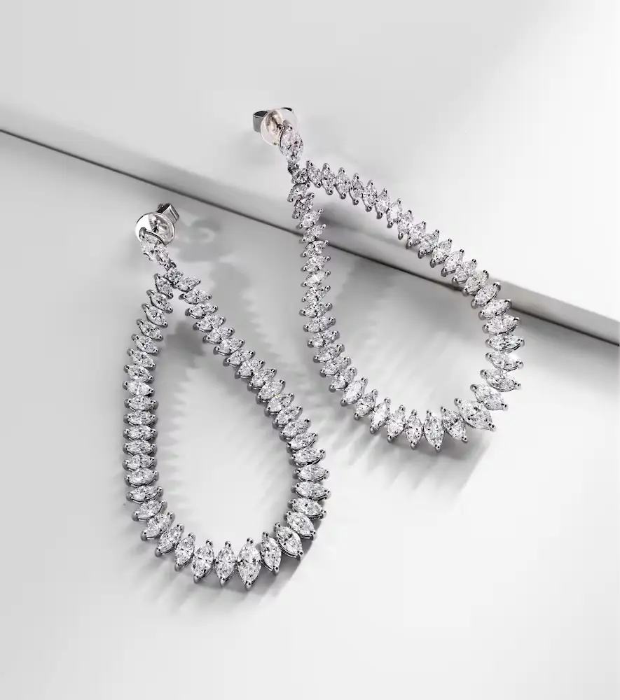 Anita Ko Swing 18kt white gold drop earrings with diamonds | Thumbnail 5 Anita Ko Swing 18kt white gold drop earrings with diamonds | Thumbnail 5