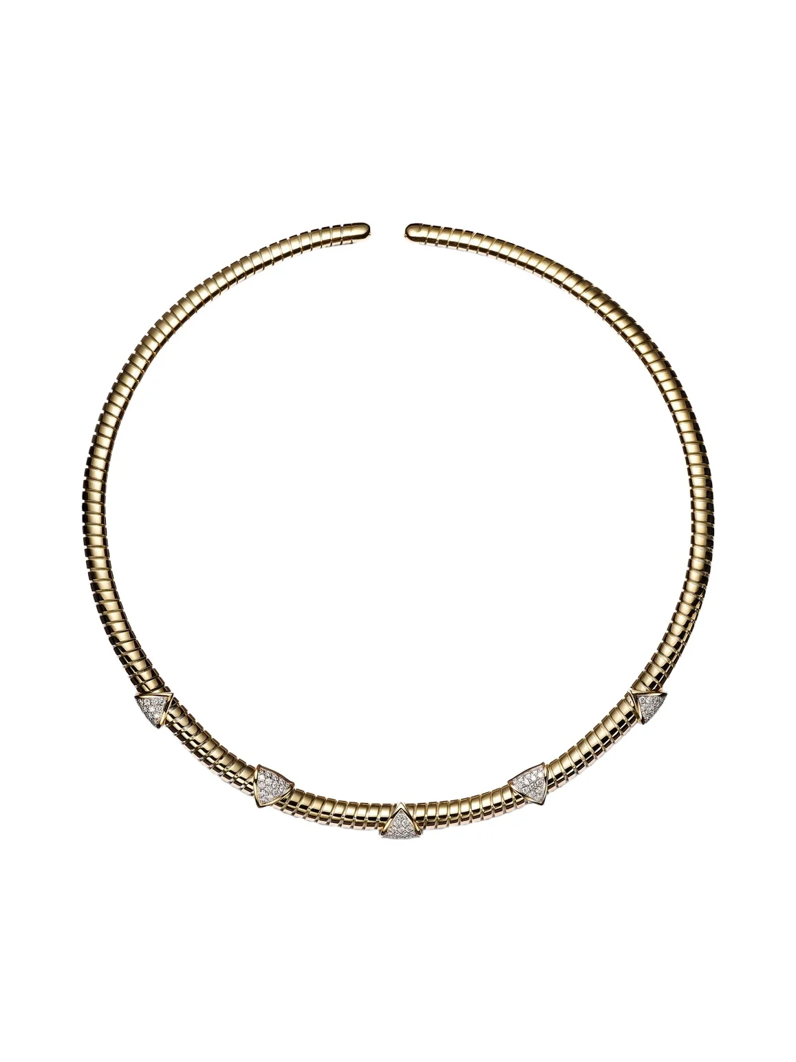 Trisolina 18kt gold necklace with diamonds