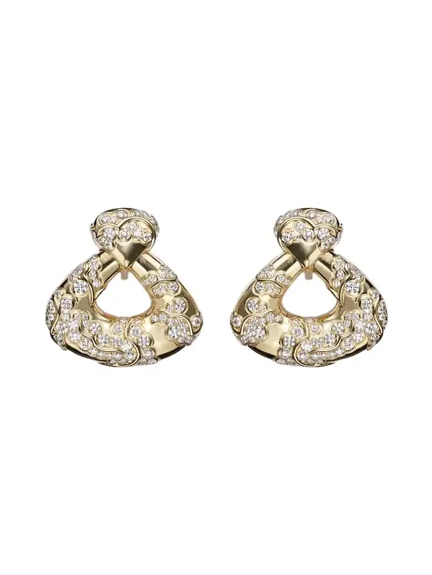 Annec 18kt gold earrings with diamonds