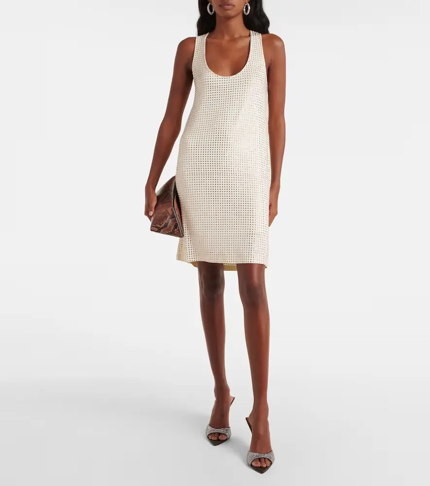 The Attico Crystal-embellished jersey minidress | Thumbnail 3 The Attico Crystal-embellished jersey minidress | Thumbnail 3