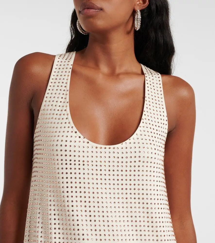 The Attico Crystal-embellished jersey minidress | Thumbnail 4 The Attico Crystal-embellished jersey minidress | Thumbnail 4