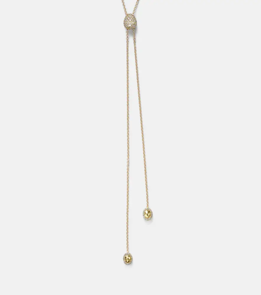 Octavia Elizabeth Diamond Coast Lariat 18kt gold necklace with diamonds | Thumbnail 4