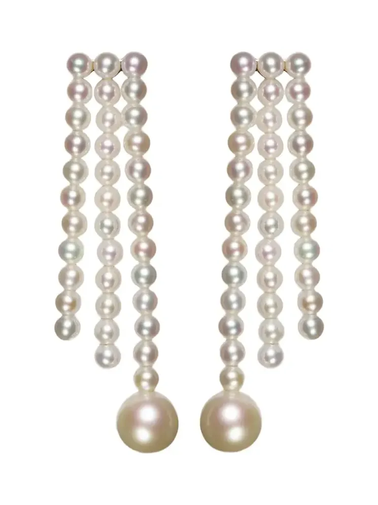 La Valse 14kt gold earrings with pearls
