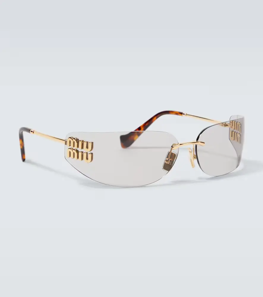 Miu Miu Logo oval sunglasses | Thumbnail 3 Miu Miu Logo oval sunglasses | Thumbnail 3