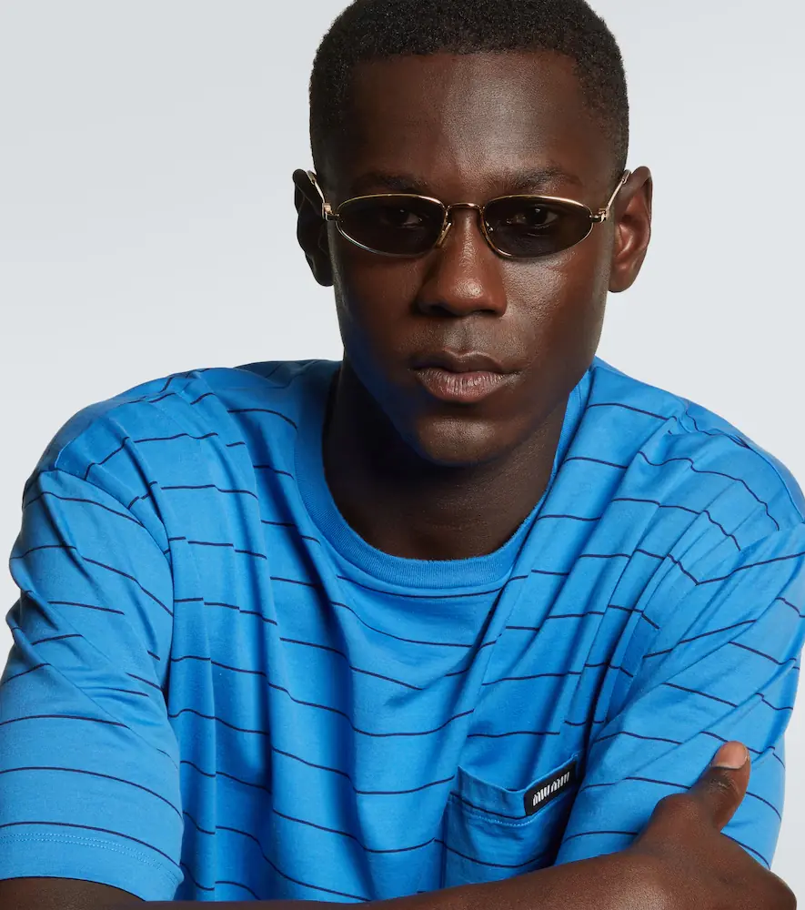 Miu Miu Logo oval sunglasses | Thumbnail 4