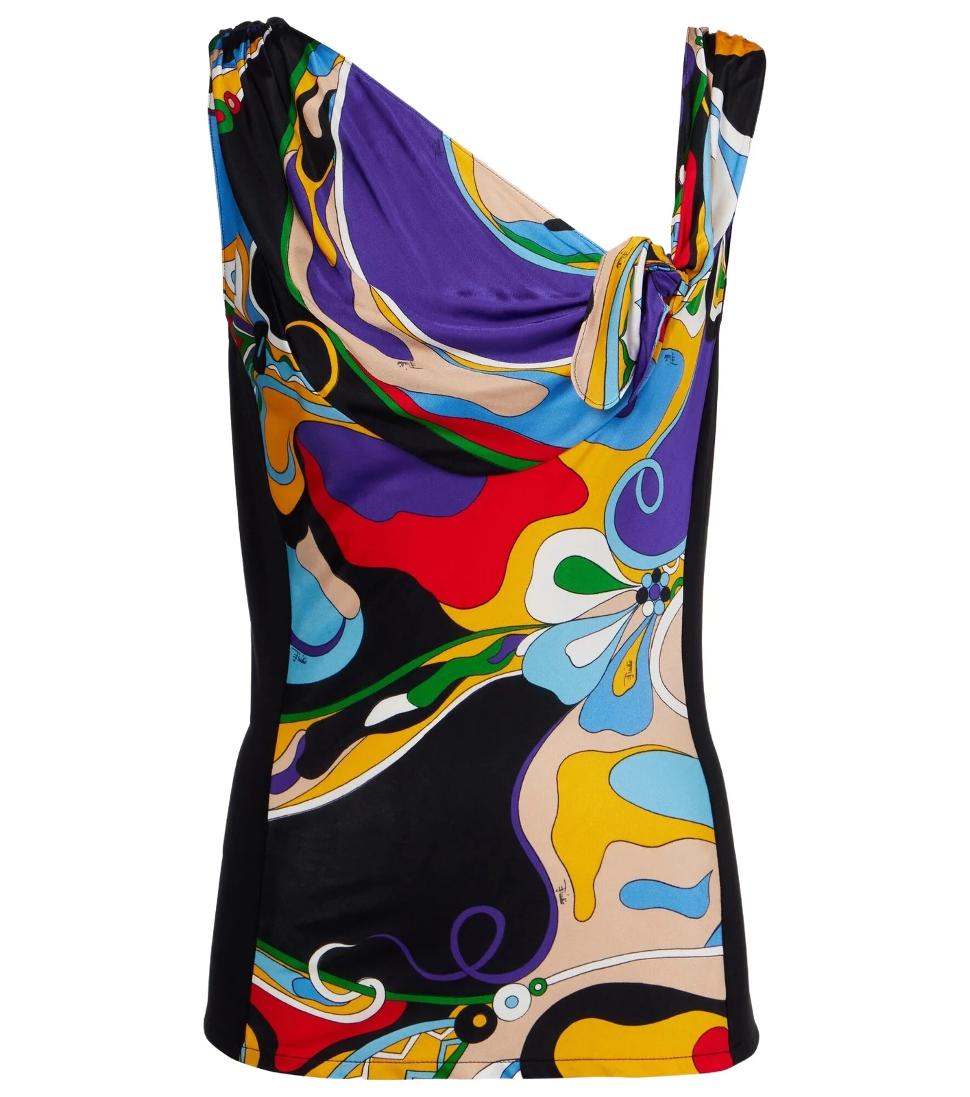 Orchidee tie-neck top