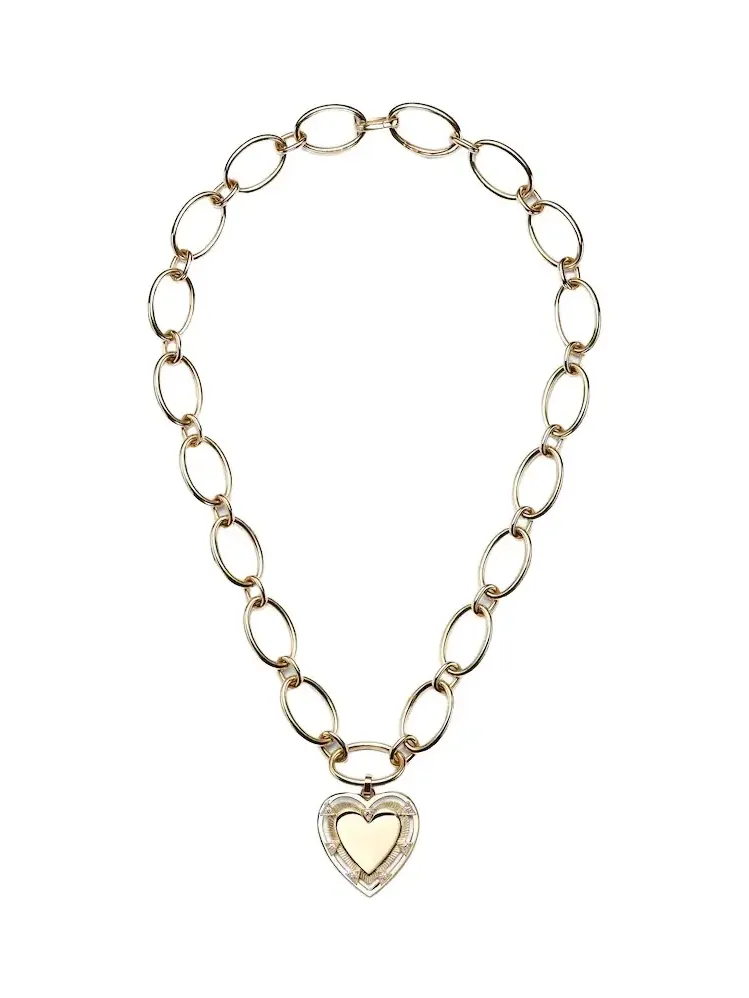 Love 18kt gold pendant necklace with diamonds Love 18kt gold pendant necklace with diamonds