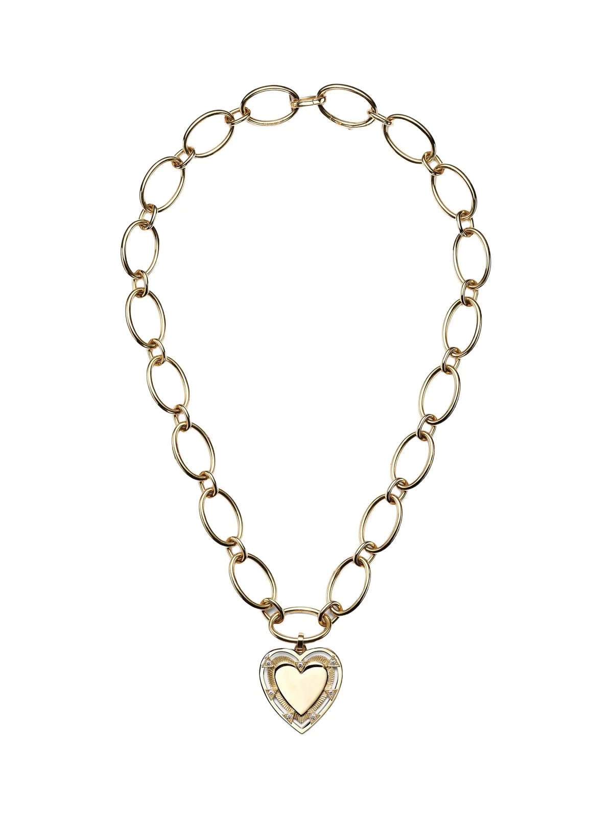 Love 18kt gold pendant necklace with diamonds