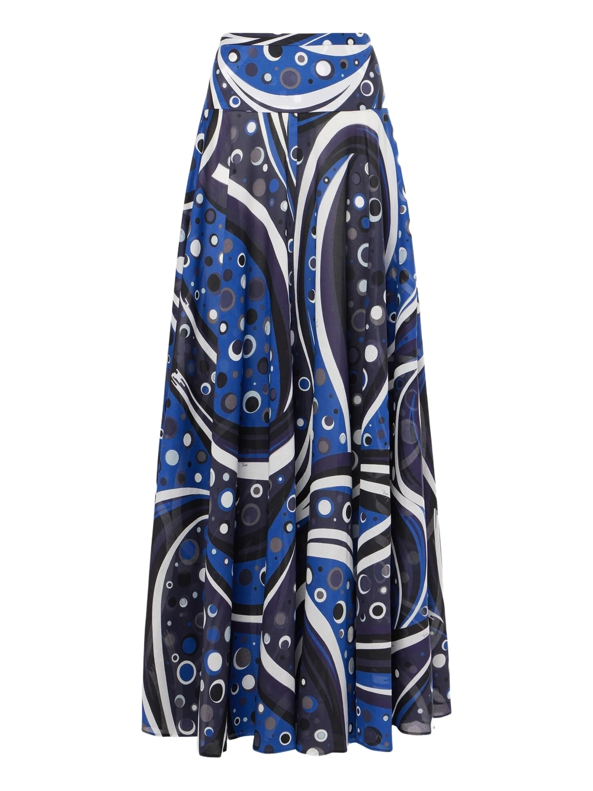 Printed cotton muslin maxi skirt