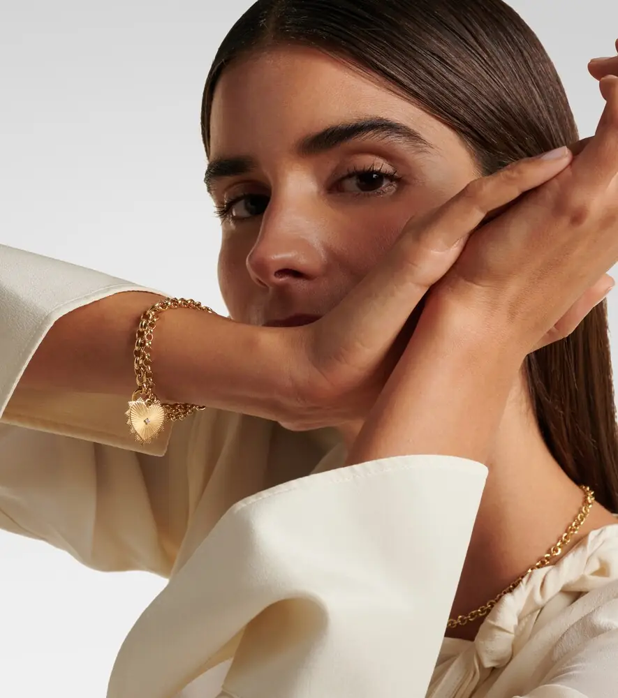 Foundrae True Love 18kt gold charm bracelet with diamond | Thumbnail 3