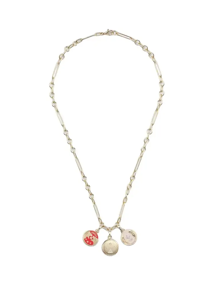 Dream, Strength & Vivacity 18kt gold and ceramic necklace with diamonds Dream, Strength & Vivacity 18kt gold and ceramic necklace with diamonds
