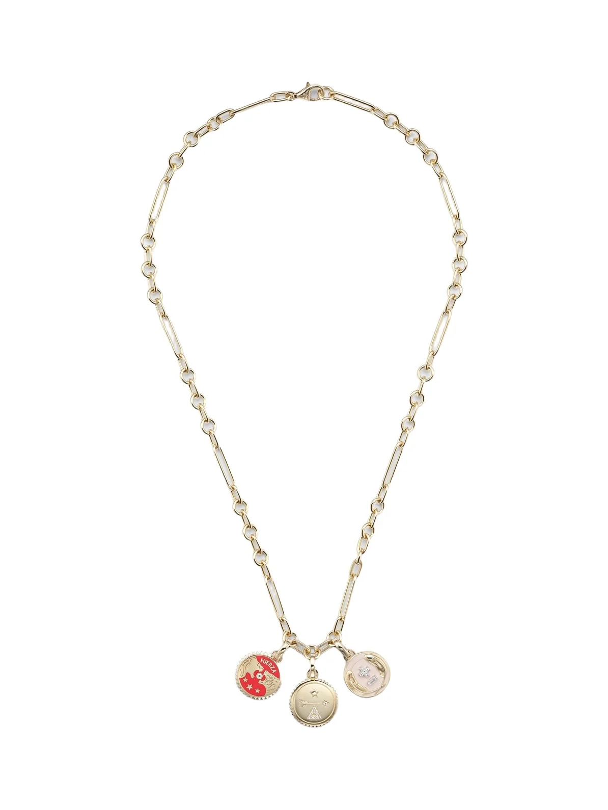Dream, Strength & Vivacity 18kt gold and ceramic necklace with diamonds Dream, Strength & Vivacity 18kt gold and ceramic necklace with diamonds