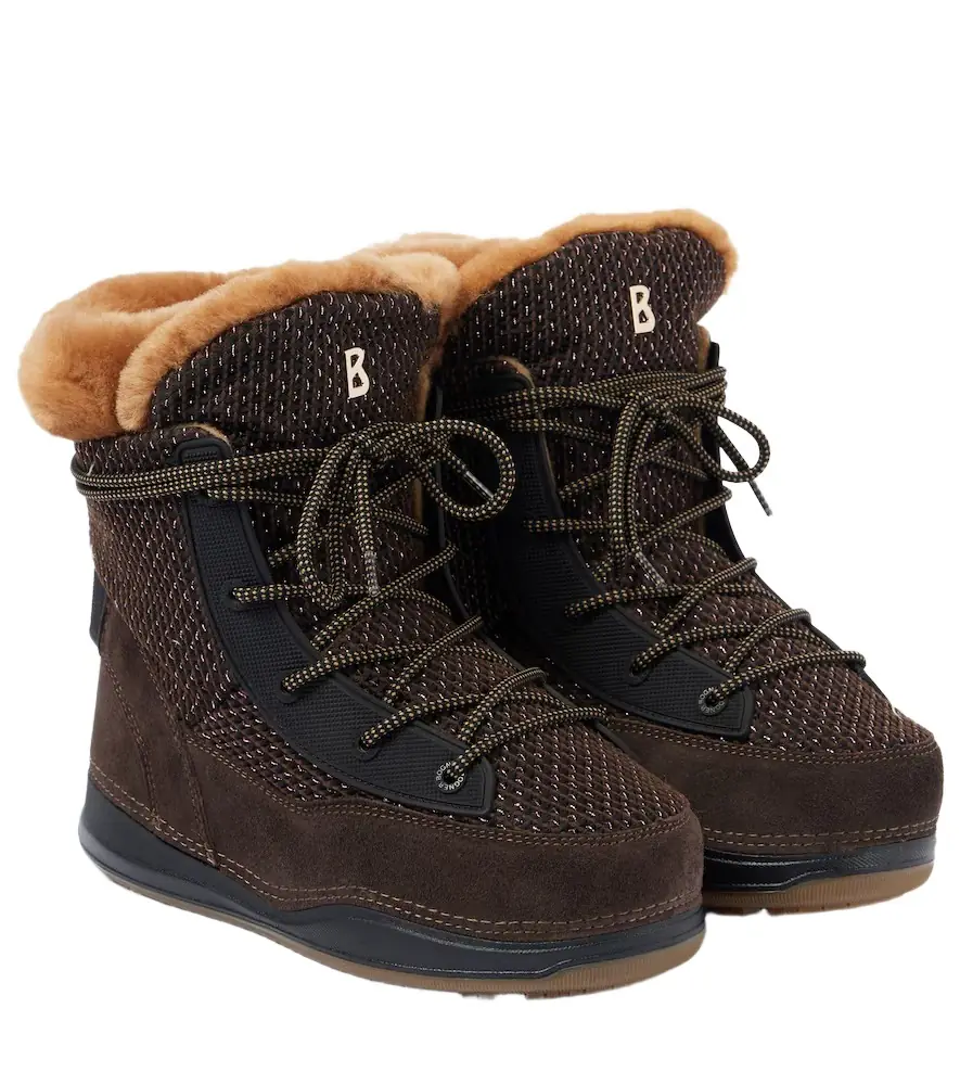 Bogner Verbier shearling-trimmed suede ankle boots | Image 1 Bogner Verbier shearling-trimmed suede ankle boots | Image 1