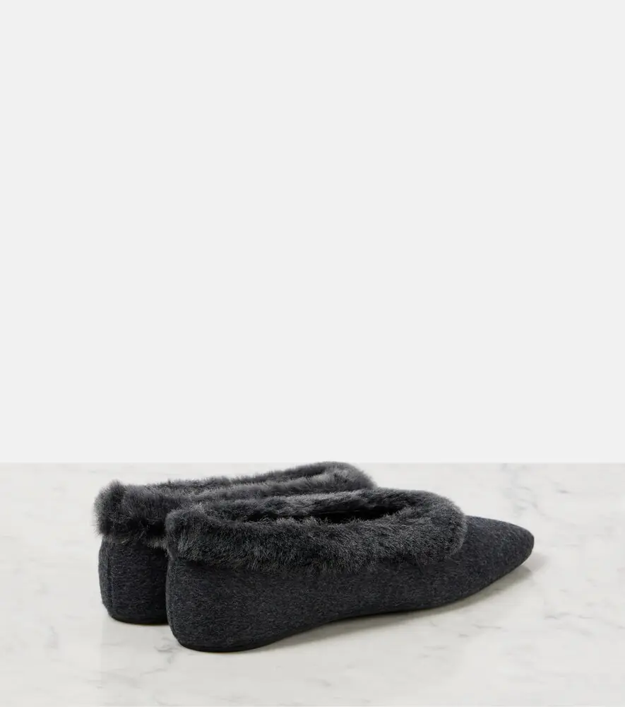 TOTEME Shearling-lined ballet flats | Thumbnail 3