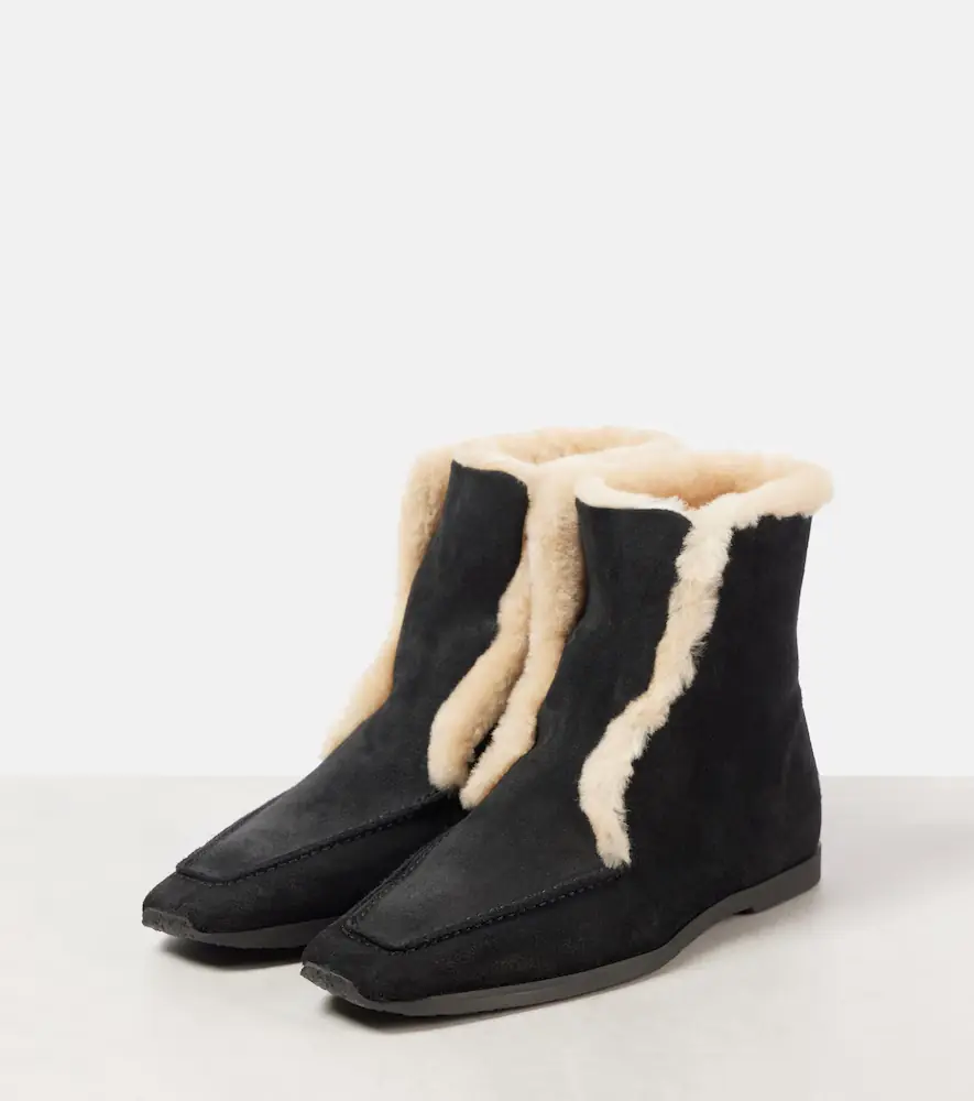 TOTEME Shearling-lined leather ankle boots | Thumbnail 2