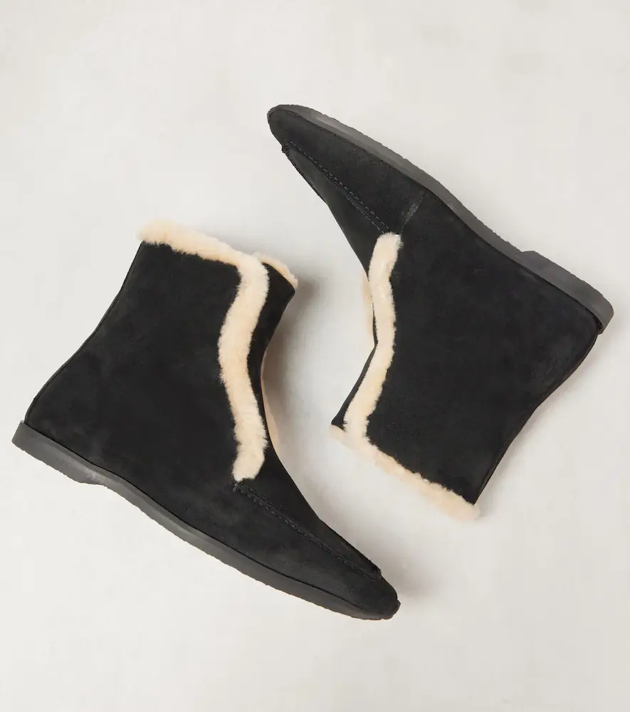 TOTEME Shearling-lined leather ankle boots | Thumbnail 3