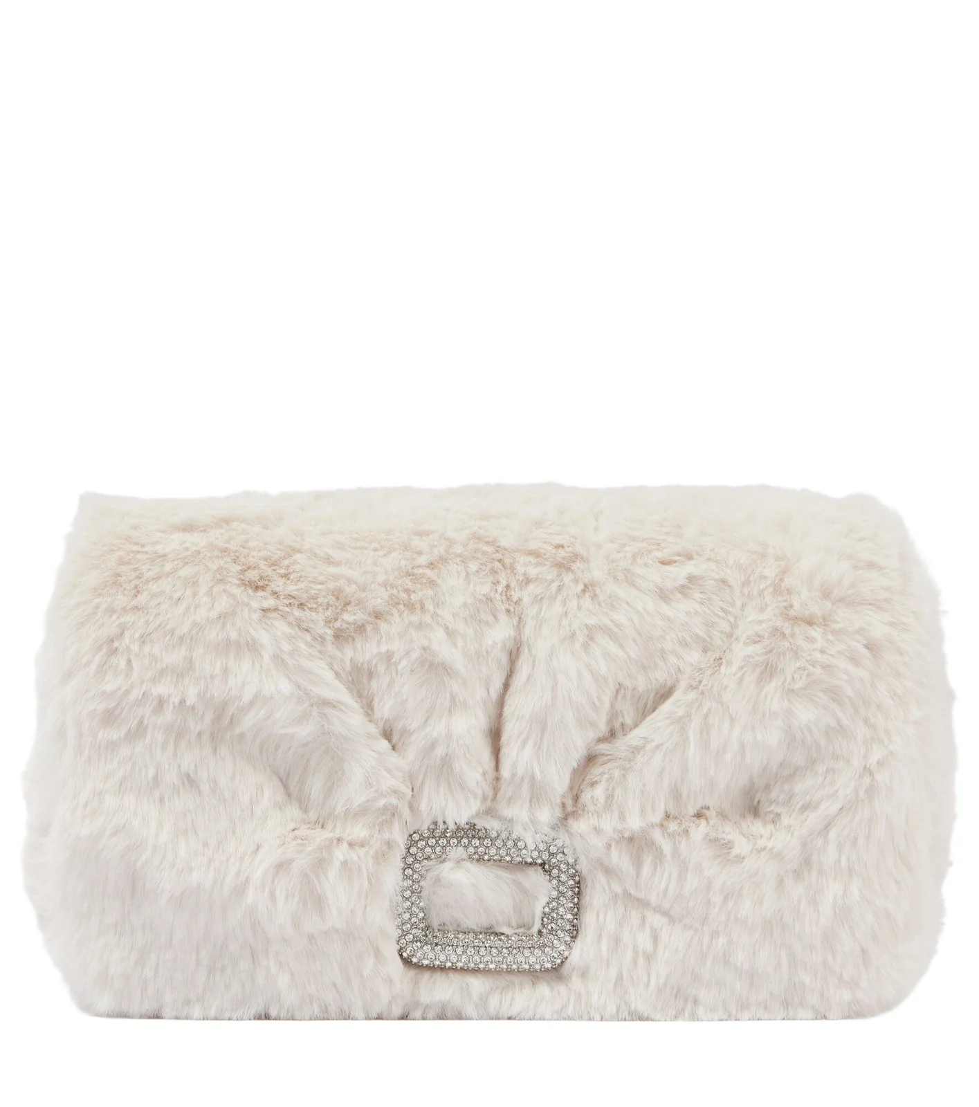 Roger Vivier Viv Choc embellished faux shearling wallet