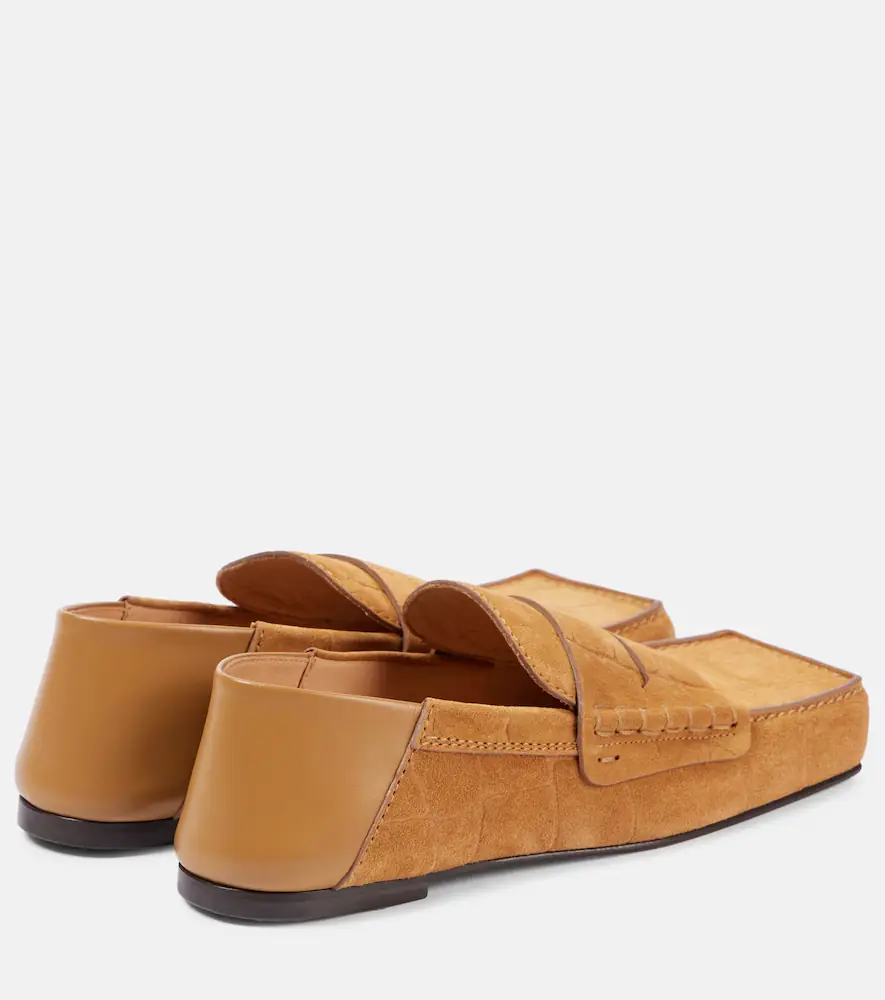 Jacquemus Carré croc-effect suede penny loafers | Thumbnail 3
