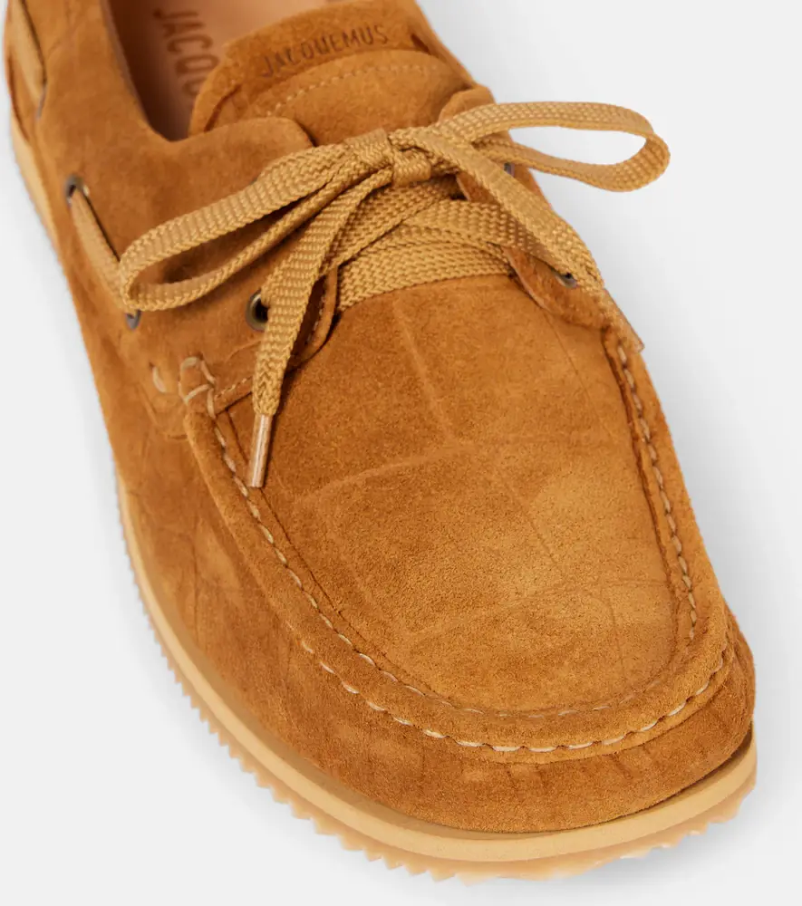 Jacquemus Batto croc-effect suede boat shoes | Thumbnail 4