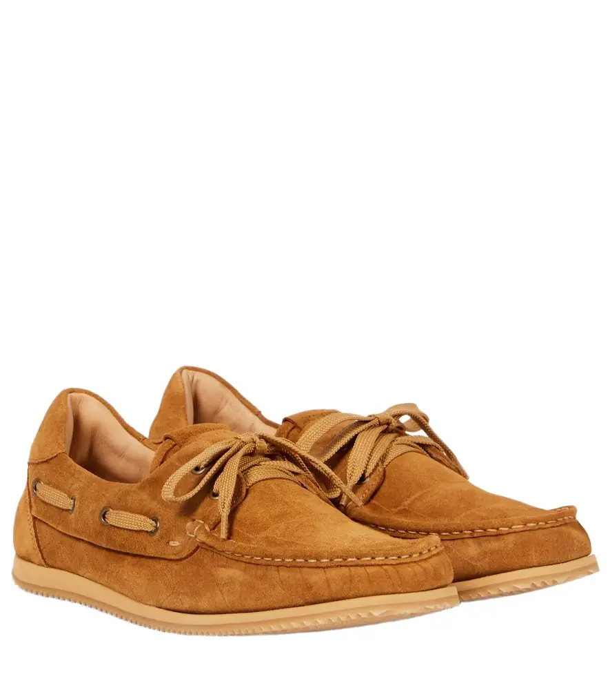 Jacquemus Batto croc-effect suede boat shoes