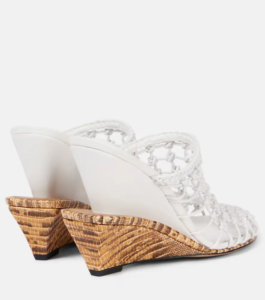 Jacquemus Double 110 woven leather wedge mules | Thumbnail 2 Jacquemus Double 110 woven leather wedge mules | Thumbnail 2