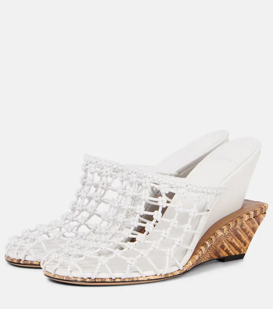 Jacquemus Double 110 woven leather wedge mules | Thumbnail 3 Jacquemus Double 110 woven leather wedge mules | Thumbnail 3