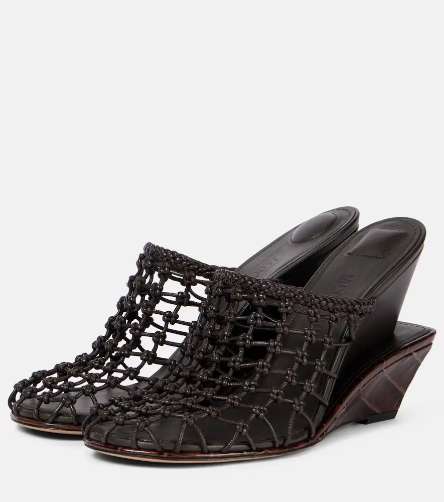 Jacquemus Double 110 woven leather wedge mules | Thumbnail 2 Jacquemus Double 110 woven leather wedge mules | Thumbnail 2