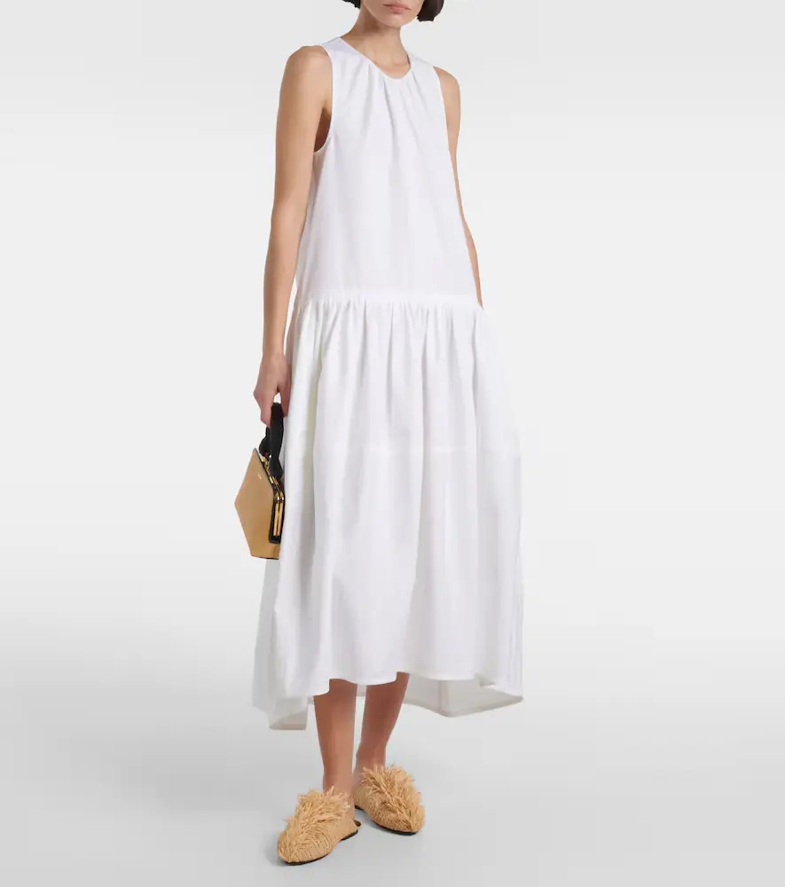 Jil Sander Fringed raffia mules | Thumbnail 5