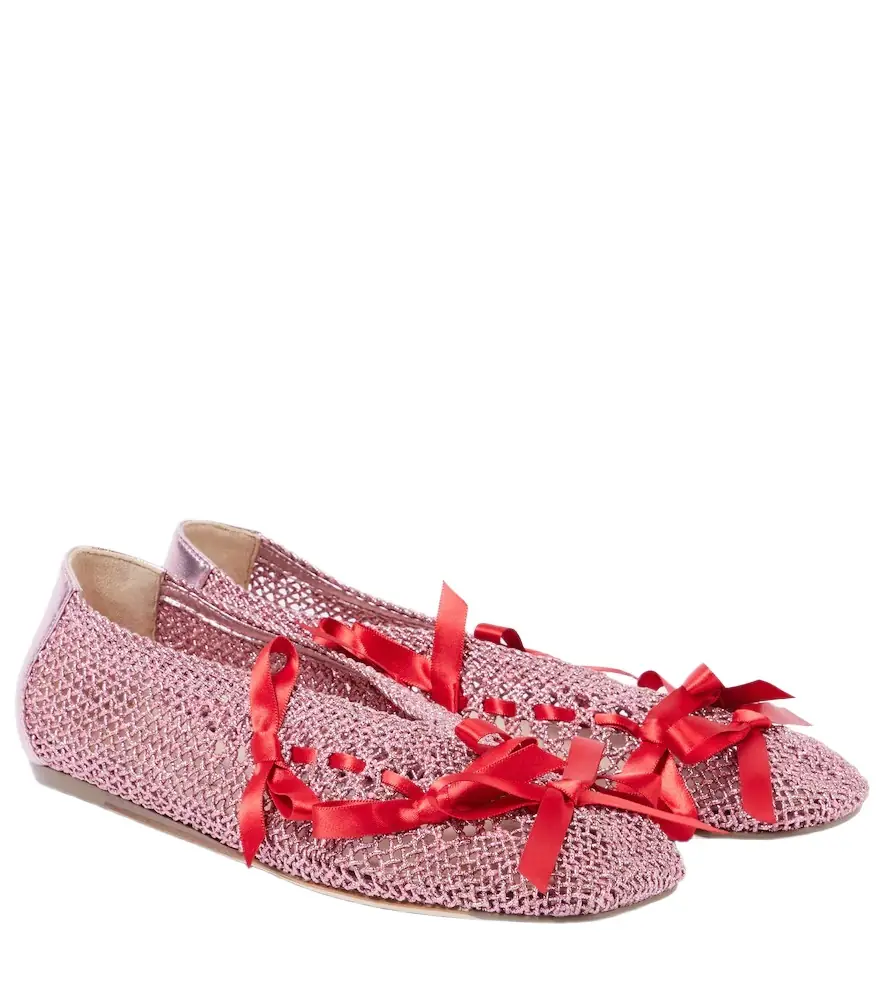 Simone Rocha Bow-detail crochet ballet flats | Image 1 Simone Rocha Bow-detail crochet ballet flats | Image 1