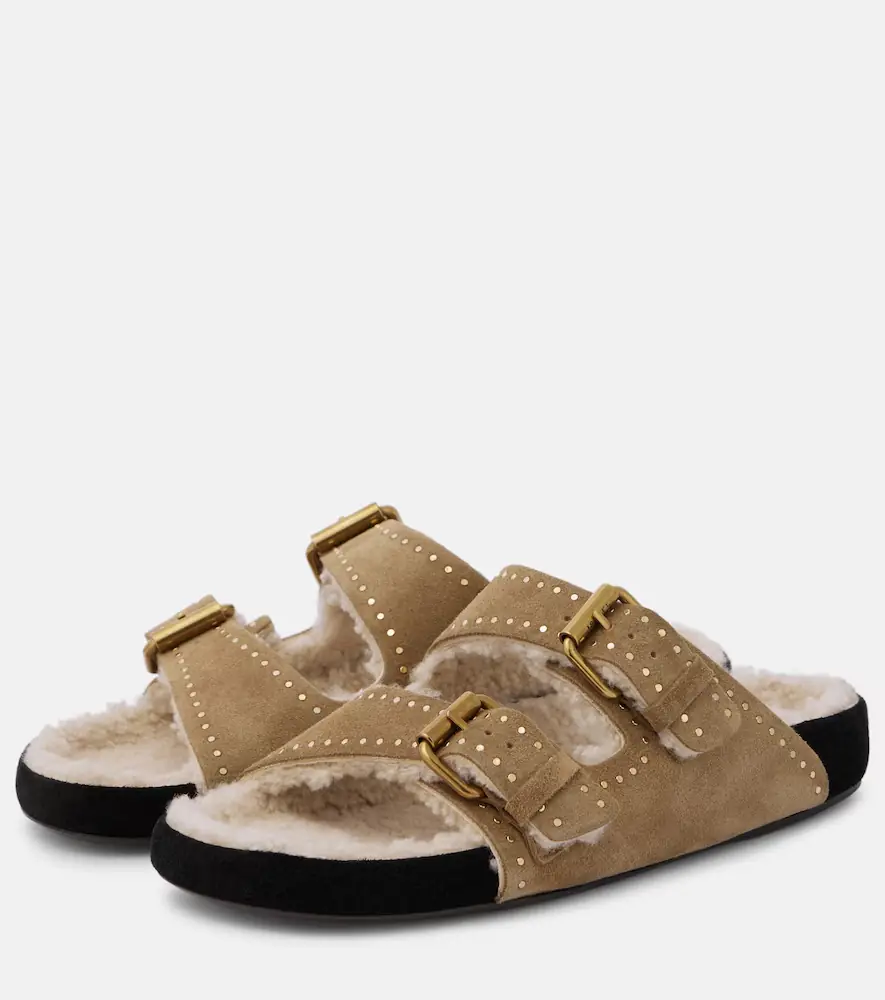 Isabel Marant Lennyo suede slides | Thumbnail 4 Isabel Marant Lennyo suede slides | Thumbnail 4