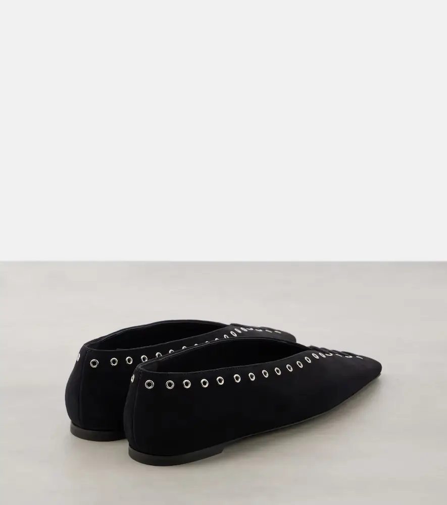 TOTEME Suede lace-up ballet flats | Thumbnail 2