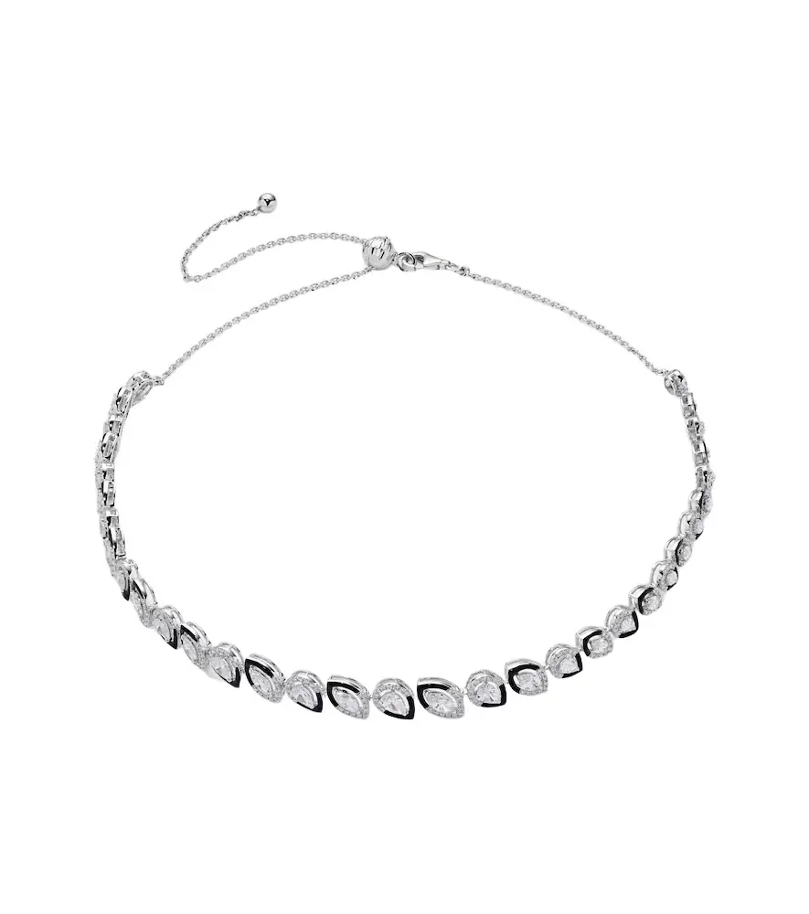 Kamyen Autumn 18kt white gold and enamel choker with diamonds | Image 1 Kamyen Autumn 18kt white gold and enamel choker with diamonds | Image 1