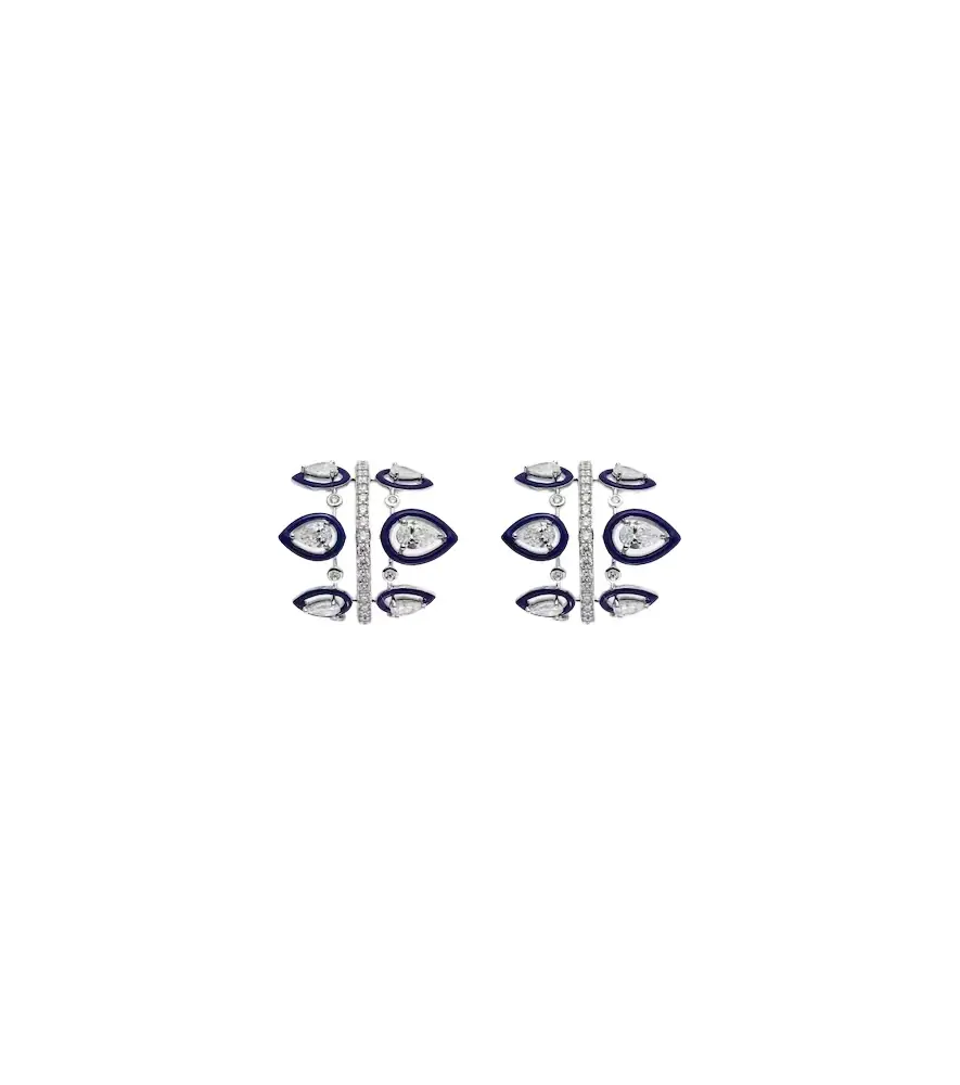 Kamyen Tulip 18kt white gold earrings with diamonds | Image 1 Kamyen Tulip 18kt white gold earrings with diamonds | Image 1