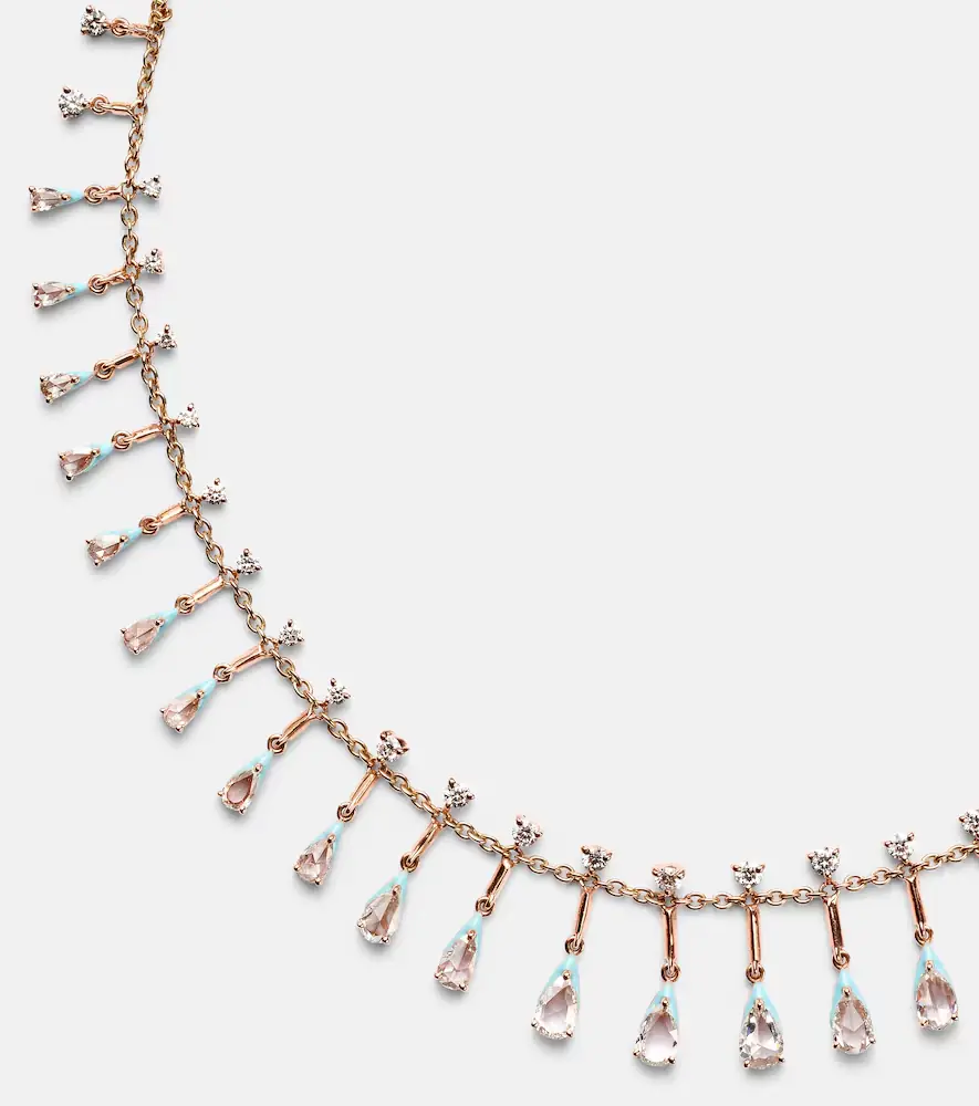 Kamyen Golden Drop 18kt rose gold necklace with diamonds | Thumbnail 2 Kamyen Golden Drop 18kt rose gold necklace with diamonds | Thumbnail 2