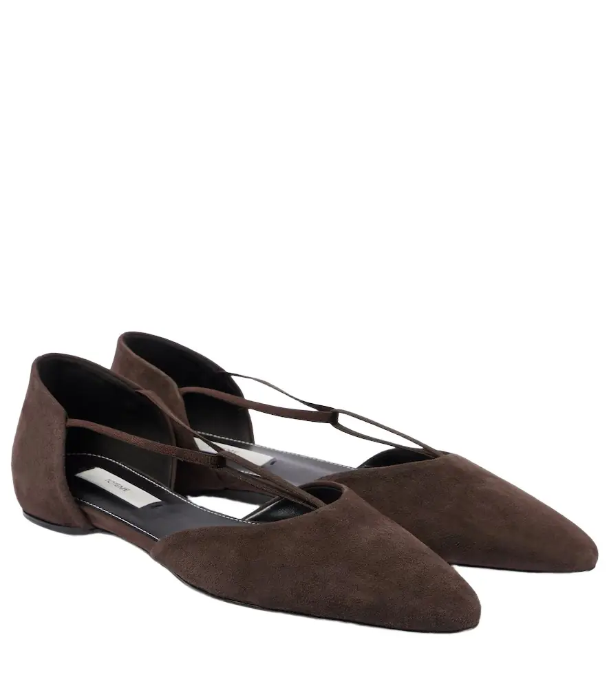 TOTEME Suede ballet flats