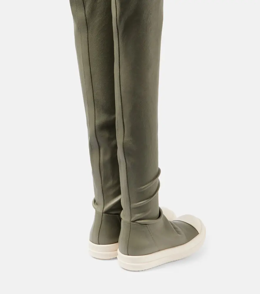 Rick Owens Stockings over-the-knee leather sneakers | Thumbnail 4