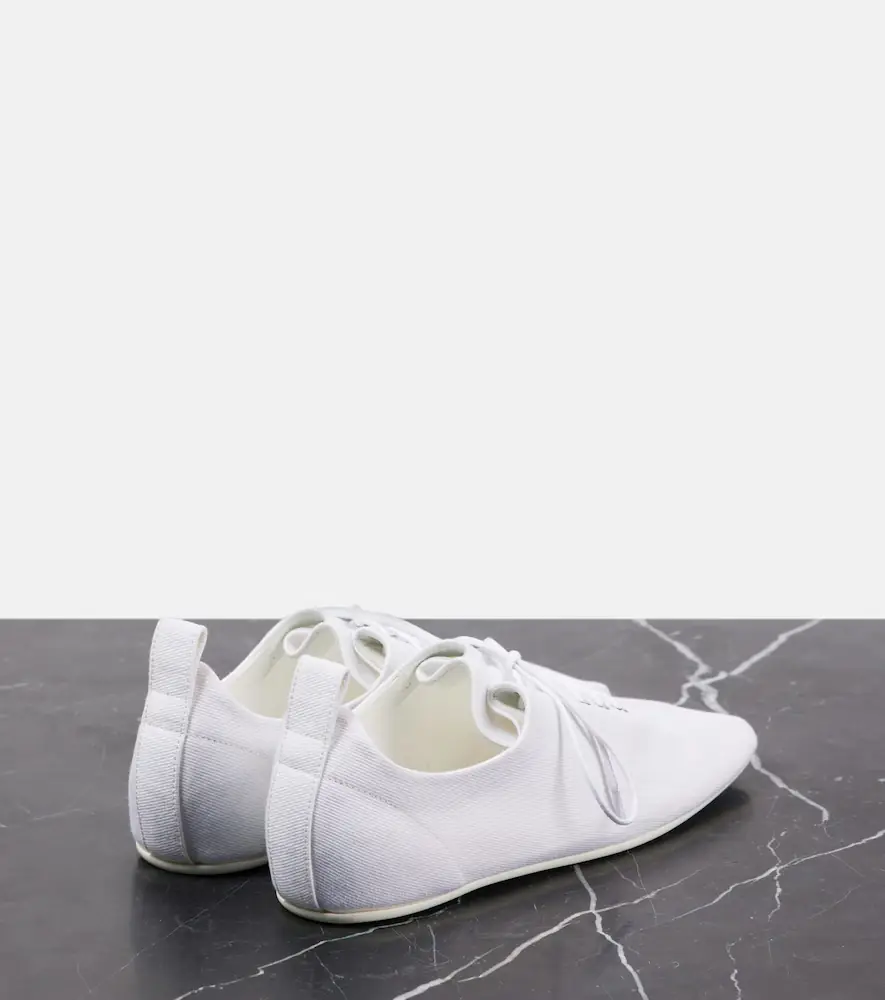 TOTEME Canvas lace-up flats | Thumbnail 2