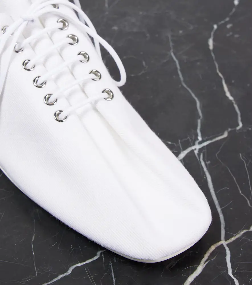 TOTEME Canvas lace-up flats | Thumbnail 3