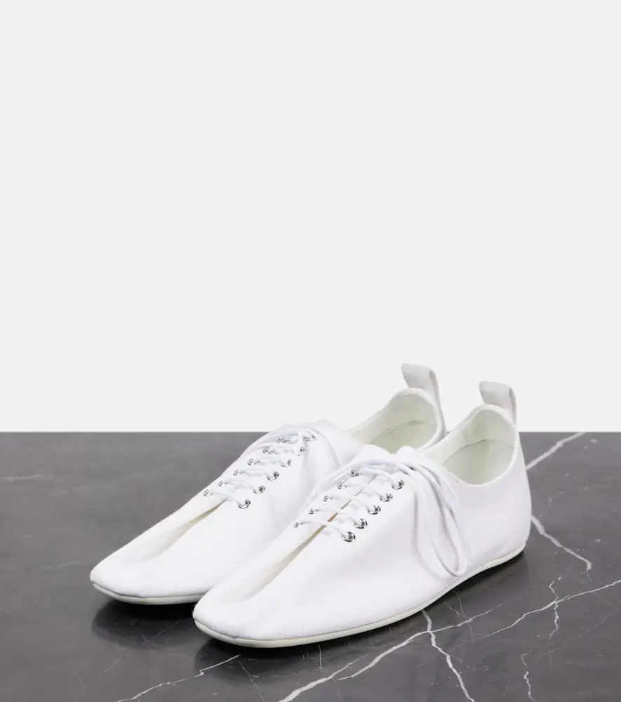 TOTEME Canvas lace-up flats | Thumbnail 4
