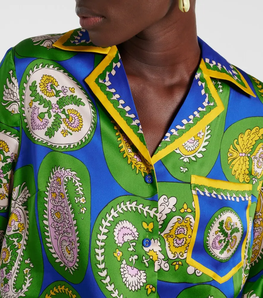ALÉMAIS Alémais Printed silk satin shirt | Thumbnail 3