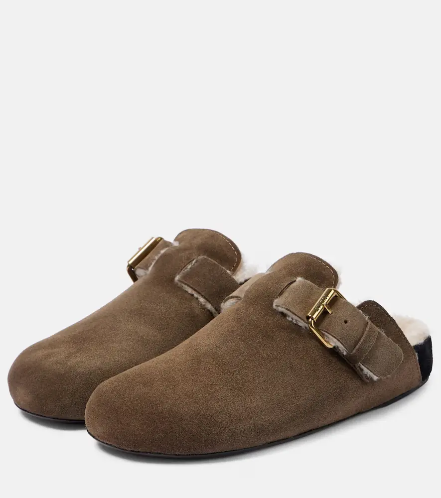 Isabel Marant Mirvin shearling-lined suede clogs | Thumbnail 2