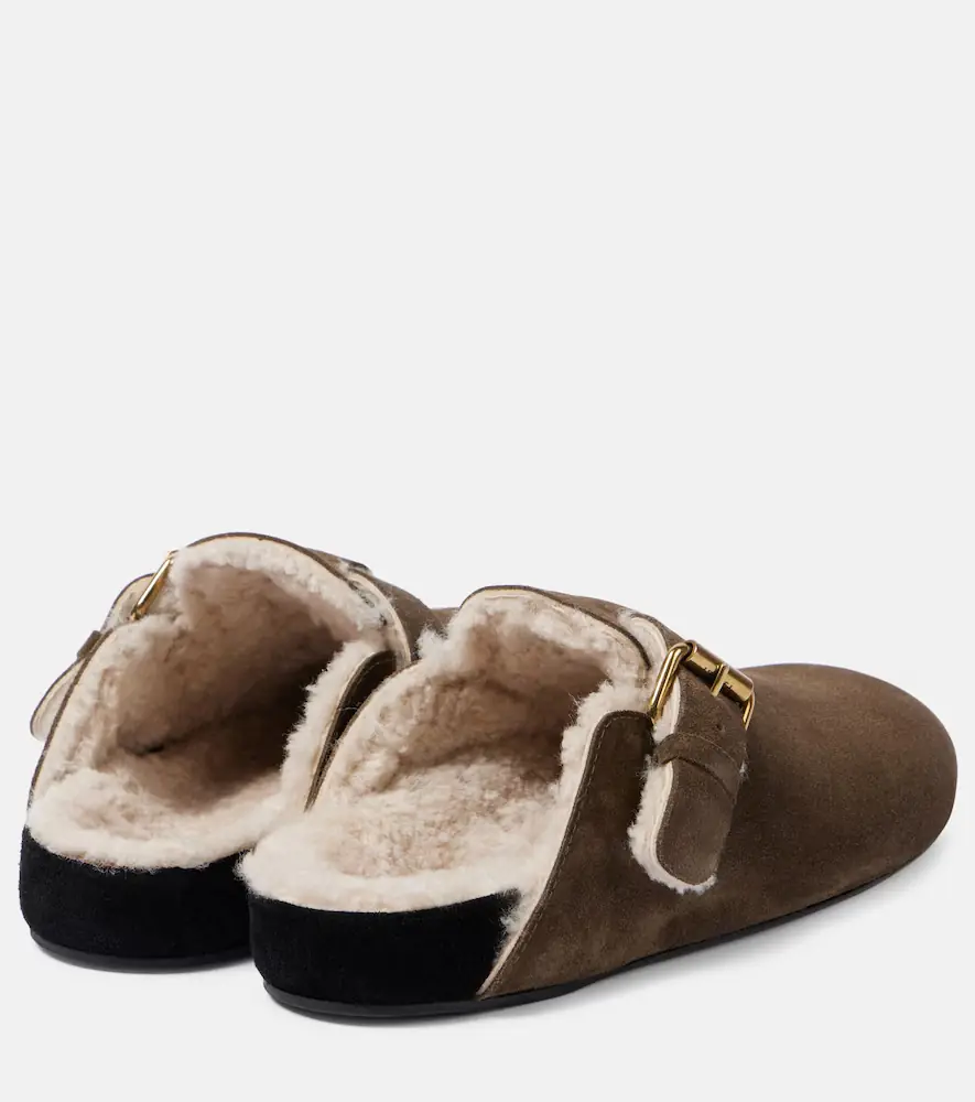 Isabel Marant Mirvin shearling-lined suede clogs | Thumbnail 4