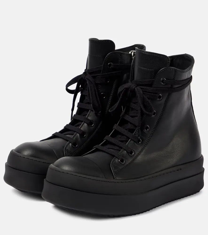 Rick Owens Mega Bumper leather sneakers | Thumbnail 3