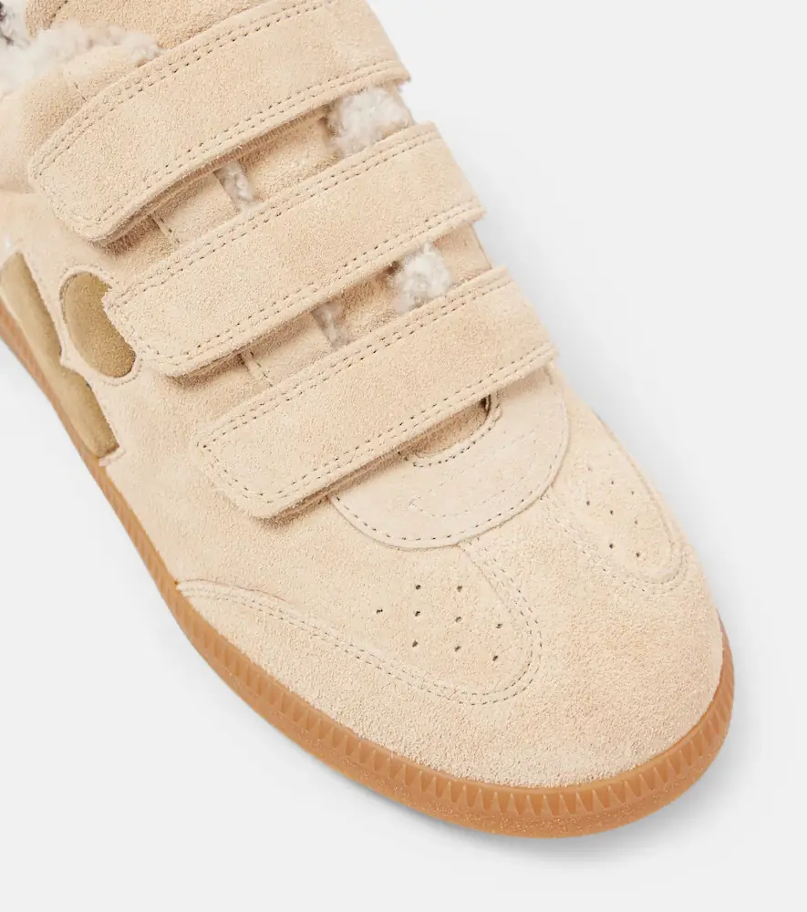 Isabel Marant Beth shearling-trimmed leather sneakers | Thumbnail 3