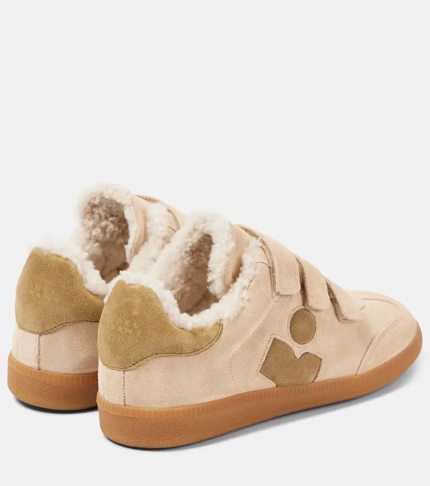 Isabel Marant Beth shearling-trimmed leather sneakers | Thumbnail 4