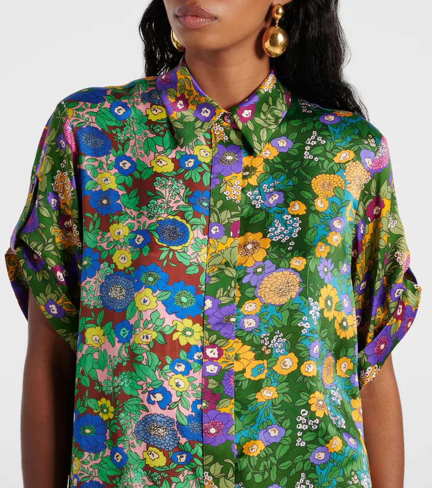 ALÉMAIS Alémais Printed silk satin shirt | Thumbnail 3 ALÉMAIS Alémais Printed silk satin shirt | Thumbnail 3